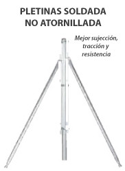 Escuadra + Riostras 2 metros altura vista