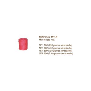Hilo de rafia roja