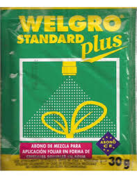 FERTILIZANTE NPK WELGRO STANDARD PLUS 30 GR